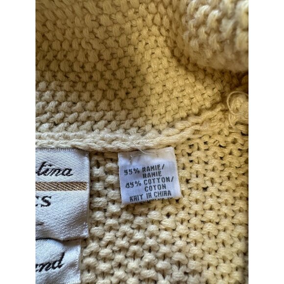 Vintage Marisa Christina Cabin Canoe Women Cardigan Sweater Knit Button Grandma - Picture 10 of 14